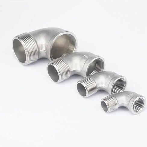 1 قطعة 1/8 "1/4" 3/8 "1/2" 3/4 "1" 2 "BSPT أنثى إلى ذكر 304 الفولاذ المقاوم للصدأ 90 درجة الكوع موصل وصلة أنابيب (2") in Kuwait