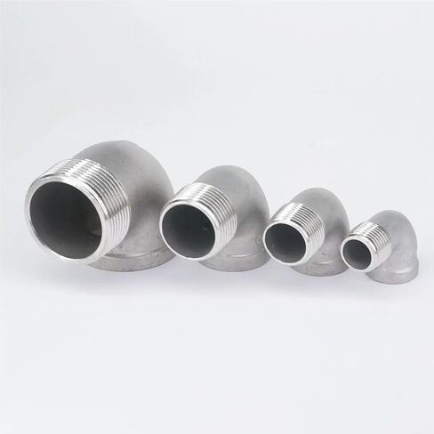 1 قطعة 1/8 "1/4" 3/8 "1/2" 3/4 "1" 2 "BSPT أنثى إلى ذكر 304 الفولاذ المقاوم للصدأ 90 درجة الكوع موصل وصلة أنابيب (2") in Kuwait