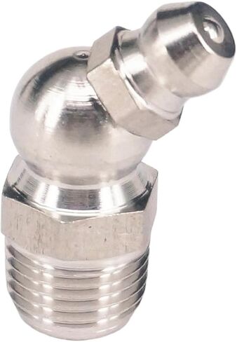 1/8 "BSPP ذكر 45 درجة الفولاذ المقاوم للصدأ الشحوم زيرك الحلمة المناسب لتجهيزات تشحيم أداة الآلة in Kuwait