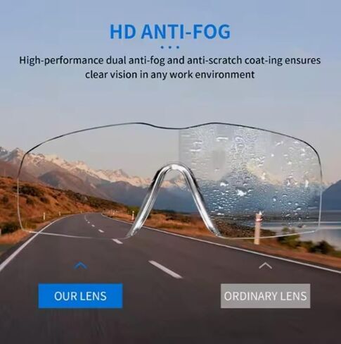 Safety Glasses Goggles (2 Pack) Shattered Proof, ANSI Z87.1 & EN 166 UV Resistant, Wide Frame Scratch Resistant Eye Shield Black Frame Wear over Glasses Adjustable temples Unisex. in Saudi Arabia