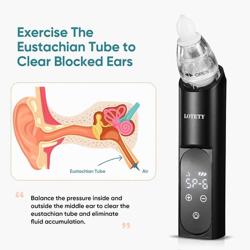 Eustachian Tube Unclogger - Ear Pressure Relief Device | Ear Pressure Relief for Flying & Diving | Ear Popper, Eustachian Ear Unclogger & Ear Ringing Relief Tinnitus in Saudi Arabia