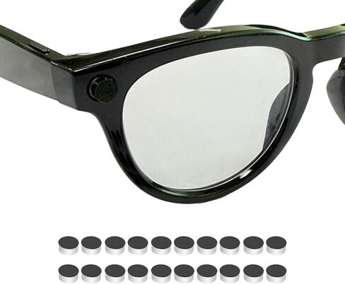 12PCS LED Blocker Sticker compatible with Meta glasses Ray-Ban accessories, gen2 Wayfarer,Skyler,Headliner,Oakley Meta HSTN light cover blackout,Medium adhesive to reapply stickers in Saudi Arabia