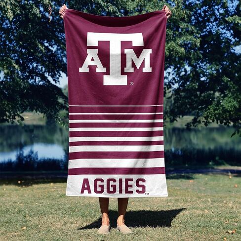Northwest Texas A&M Aggies NCAA Striped Jacquard Beach Towel 36 x 72 Inches in Saudi Arabia