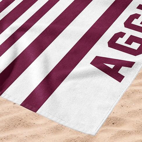 Northwest Texas A&M Aggies NCAA Striped Jacquard Beach Towel 36 x 72 Inches in Saudi Arabia