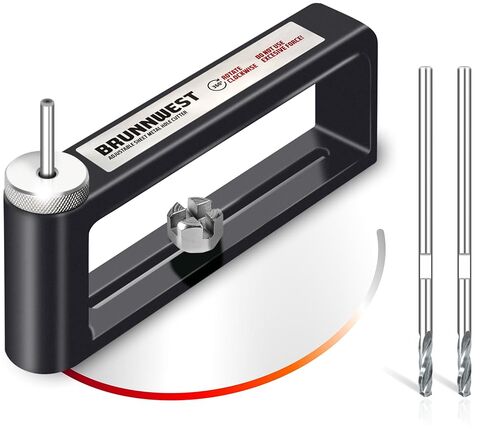 Sheet Metal Hole Cutter with 2 EXTRA BITS HVAC Duct Hole Cutter Adjustable Sheet Metal Circle Cutters for Ductwork Roofing Ceiling Installs 2-12" Circles Holes in 24Ga Steel & 26Ga Stainless in Saudi Arabia