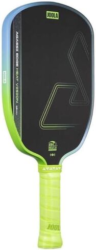 JOOLA Agassi Heat Vision 16mm Pickleball Paddle - New Shape w/Extended Sweet Spot - Textured Carbon Fiber Surface for Spin - SK Film for Less Vibration - USAP Approved - NFC Chip Enabled in Saudi Arabia