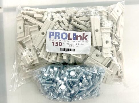 دعامة إشارة ProLink لسياج ربط السلسلة [عبوة من 150] - حامل سياج إشارة ربط السلسلة | دعامة تثبيت للسياج بمسامير من الفولاذ المقاوم للصدأ | سهل التركيب، مثالي للأعمال in Saudi Arabia