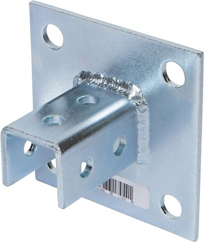 Morris Products 17454 Post Base Channel 4 Hole Square – For 1-5/8" Strut – Side Orientation, Galvanized Steel – 6" x 6" Base – Secures Strut Assembly to Floors, Surfaces, 1-Pack in Saudi Arabia