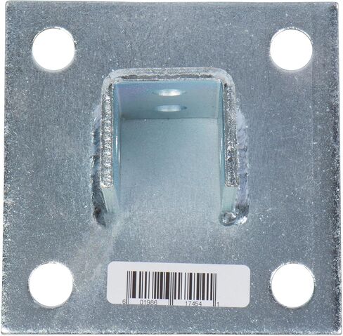 Morris Products 17454 Post Base Channel 4 Hole Square – For 1-5/8" Strut – Side Orientation, Galvanized Steel – 6" x 6" Base – Secures Strut Assembly to Floors, Surfaces, 1-Pack in Saudi Arabia