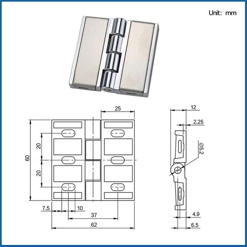 Square Heavy-Duty Hinge 1Pcs in Saudi Arabia