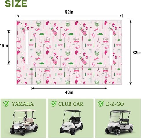 Golf Cart Seat Covers Club Car Golf Cart Accessories 4 Pockets Golf Carts Seat Towel Blanket for Men Women Golf Cart Decor in Saudi Arabia