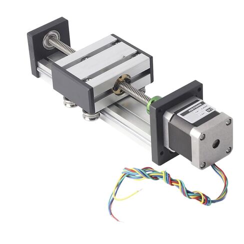 0808 Ball Screw Long Stage Actuator Guide Rail Nema17 42 Stepper Motor Aluminum Alloy Linear Motion Automation 100mm Effective Stroke Sliding Table (0808 Screw, Effective Range 100) in Saudi Arabia