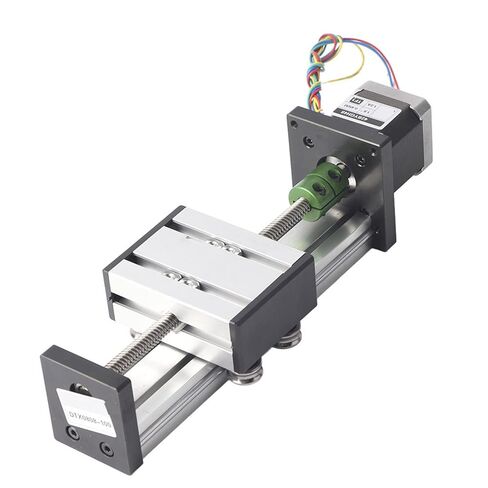 0808 Ball Screw Long Stage Actuator Guide Rail Nema17 42 Stepper Motor Aluminum Alloy Linear Motion Automation 100mm Effective Stroke Sliding Table (0808 Screw, Effective Range 100) in Saudi Arabia