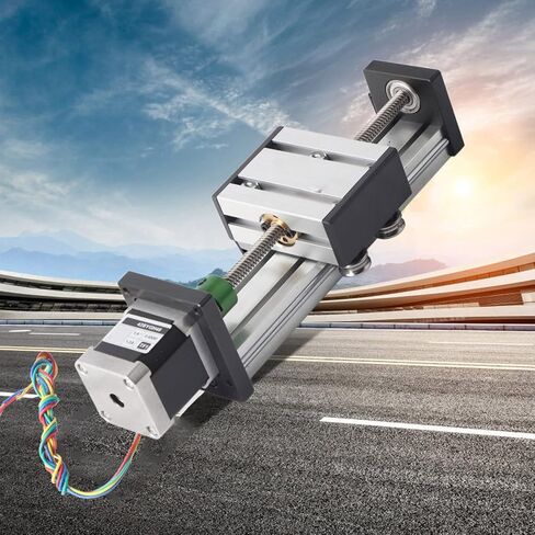 0808 Ball Screw Long Stage Actuator Guide Rail Nema17 42 Stepper Motor Aluminum Alloy Linear Motion Automation 100mm Effective Stroke Sliding Table (0808 Screw, Effective Range 100) in Saudi Arabia