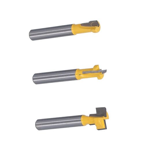 T Slot Router Bit Set Keyhole Bits Milling Cutters for Wood 3Pcs Router Table Accessories, Suitable for Woodworking Projects in Saudi Arabia
