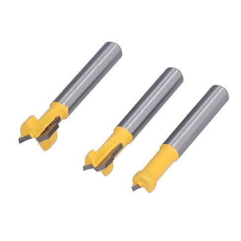 T Slot Router Bit Set Keyhole Bits Milling Cutters for Wood 3Pcs Router Table Accessories, Suitable for Woodworking Projects in Saudi Arabia