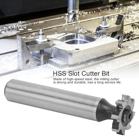 HSS T Slot Cutter Bit Strong Straight Shank Keyway Milling Cutter for Steel, Aluminum, Copper, Iron, Small Size, 3 X 16 X 10mm, Ideal for Work Efficiency in Saudi Arabia