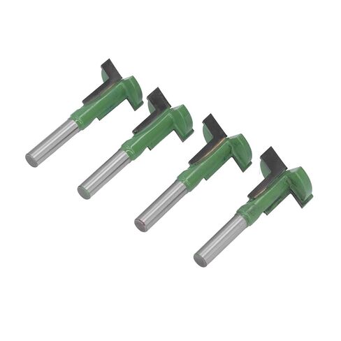 4 Piece T Slot Router Bit Set for Woodworking, 45 Steel Body with Tungsten Carbide Straight , Slotting Cutter for Photo Frames and Decorative Panels, Carpentry Grooving Tool in Saudi Arabia