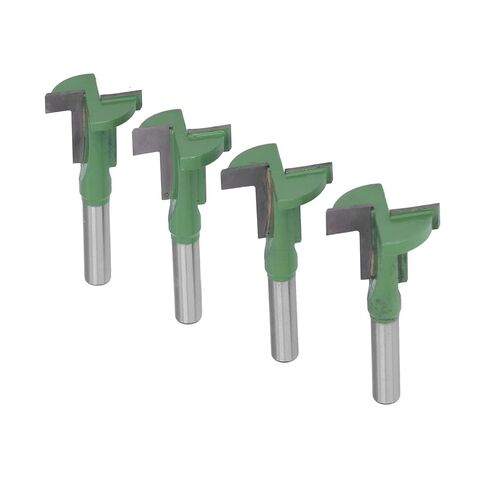 4 Piece T Slot Router Bit Set for Woodworking, 45 Steel Body with Tungsten Carbide Straight , Slotting Cutter for Photo Frames and Decorative Panels, Carpentry Grooving Tool in Saudi Arabia