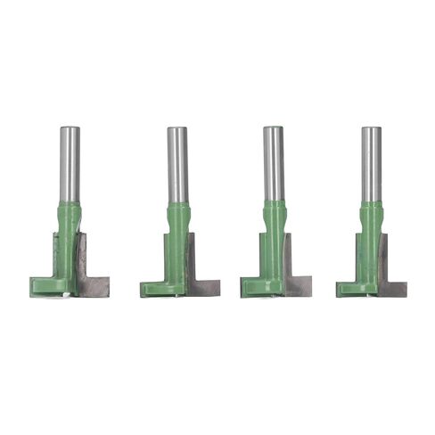 4 Piece T Slot Router Bit Set for Woodworking, 45 Steel Body with Tungsten Carbide Straight , Slotting Cutter for Photo Frames and Decorative Panels, Carpentry Grooving Tool in Saudi Arabia