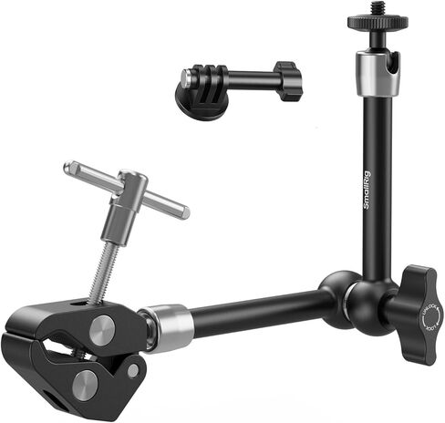 مشبك SmallRig مع خيط 1/4 بوصة و3/8 بوصة وذراع سحري مفصلي بقوة الاحتكاك قابلة للتعديل 9.8 بوصة مع برغي خيط 1/4 بوصة لشاشة LCD/أضواء LED - KBUM2732B in Saudi Arabia