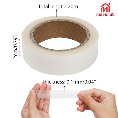 Tent Seam Tape, 2 Rolls, Total 131 Feet, Waterproof Tent Tape Repair, Iron On Hot Melt Seam Sealing, Clear Fusible Adhesive Tape for Fabric, Outdoor Camping Gear, Awning, Raincoats & Sportswear in Saudi Arabia