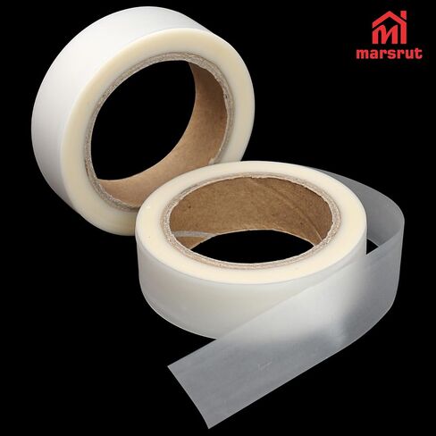 Tent Seam Tape, 2 Rolls, Total 131 Feet, Waterproof Tent Tape Repair, Iron On Hot Melt Seam Sealing, Clear Fusible Adhesive Tape for Fabric, Outdoor Camping Gear, Awning, Raincoats & Sportswear in Saudi Arabia
