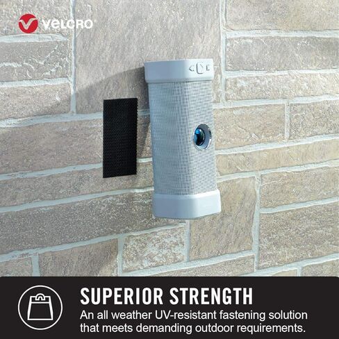 VELCRO Brand Industrial Strength Fasteners | Extreme Outdoor Weather Conditions | Professional Grade Heavy Duty Strength Holds up to 15 lbs on Rough Surfaces | 4 x 2 inch strips, 2 Sets, Titanium in Saudi Arabia