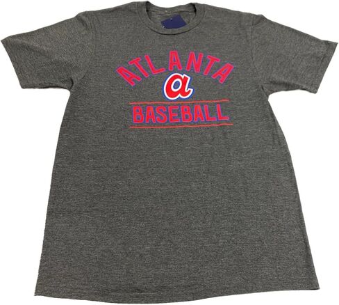 تي شيرت Fanatics للرجال MLB Atlanta Braves Classic Moves بأكمام قصيرة - رمادي منقط in Kuwait