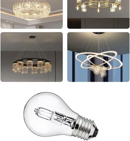 2PCS A19 Halogen Light Bulb, 53 Watt 120V E26 Base, 60W Replacement Non-LED-Incandescent Bulbs for Table Lamps & Home Lighting in Saudi Arabia