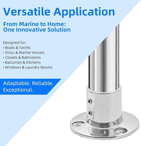 Heavy Duty 316 Stainless Steel Boat Hand Rail Fitting, 1-3/16" 90 Degree Round Base Marine Deck Hardware, Pipe Connector Bracket for Yacht, Pontoon and Center Console (2 PCS) in Saudi Arabia