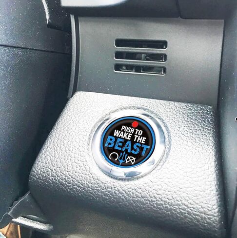 TOOLEPIC Engine Start Button Cover Beast-Themed Design Compatible with 2015 2016 2018 2019 Ford f150 Raptor Accessories-Red in Saudi Arabia
