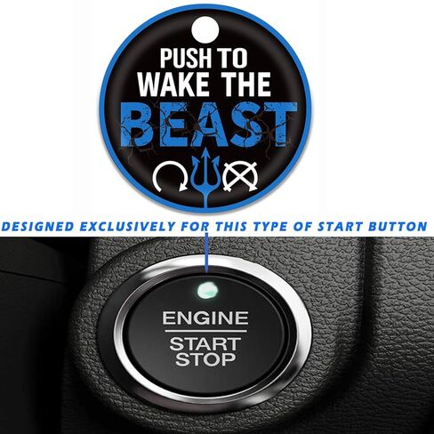 TOOLEPIC Engine Start Button Cover Beast-Themed Design Compatible with 2015 2016 2018 2019 Ford f150 Raptor Accessories-Red in Saudi Arabia