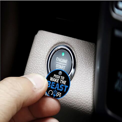 TOOLEPIC Engine Start Button Cover Beast-Themed Design Compatible with 2015 2016 2018 2019 Ford f150 Raptor Accessories-Red in Saudi Arabia