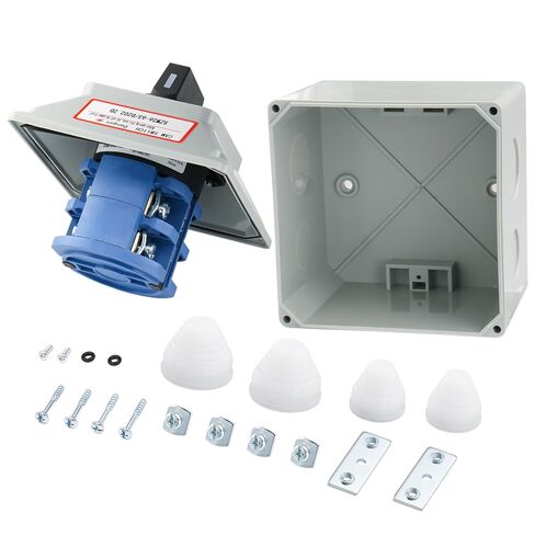 BAOMAIN 63A Rotary Changeover Switch with Exterior Box AC 660V 3-Position 2-Phase 8-Terminal SZW26-63/D202.2D Latching Universal Selector Cam Switch 1-Pack for Power Transfer and Motor Control 1-0-2 in Saudi Arabia