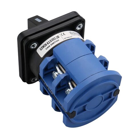 BAOMAIN 63A Rotary Changeover Switch with Exterior Box AC 660V 3-Position 2-Phase 8-Terminal SZW26-63/D202.2D Latching Universal Selector Cam Switch 1-Pack for Power Transfer and Motor Control 1-0-2 in Saudi Arabia