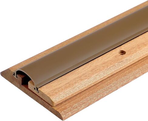 Weysat 36" Adjustable Oak Threshold with Vinyl Seal Red Oak Exterior Door Threshold Wood Thresholds for Doorways to Fill 3/4" to 1 1/4" Gaps, Solid Wood Sill for Doorways in Saudi Arabia