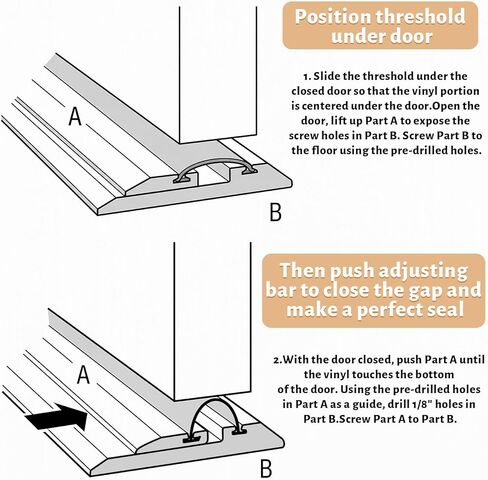 Weysat 36" Adjustable Oak Threshold with Vinyl Seal Red Oak Exterior Door Threshold Wood Thresholds for Doorways to Fill 3/4" to 1 1/4" Gaps, Solid Wood Sill for Doorways in Saudi Arabia