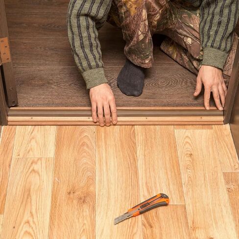 Weysat 36" Adjustable Oak Threshold with Vinyl Seal Red Oak Exterior Door Threshold Wood Thresholds for Doorways to Fill 3/4" to 1 1/4" Gaps, Solid Wood Sill for Doorways in Saudi Arabia