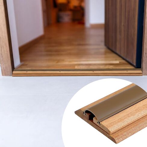 Weysat 36" Adjustable Oak Threshold with Vinyl Seal Red Oak Exterior Door Threshold Wood Thresholds for Doorways to Fill 3/4" to 1 1/4" Gaps, Solid Wood Sill for Doorways in Saudi Arabia