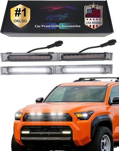 المصد الأمامي LED أضواء الشواية لعام 2025 2026 Toyota 4Runner SR5 Raptor Marker Lights Bars 6th Gen 4Runner الملحقات الخارجية (أبيض) in Kuwait