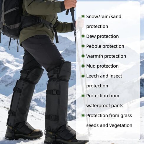 Snake Gaiters for Hunting, Snake Guards for Legs, Waterproof Snake Chaps Gaiter Leggings for Men & Women, Extended Knee Pads Snake Bite Protection, Snake Proof Gaiters with Adjustable Size in Saudi Arabia