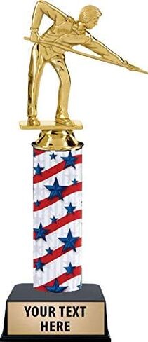 10.5" Custom Male Billiards Player Trophies - Billiards Trophy Perfect for Pool Trophies, Pool Tournaments, Billiards Awards Prime in Saudi Arabia
