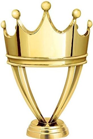Gold Crown Trophy, 11" Gold Stars Crown Trophy Awards, Customize Now Prime in Saudi Arabia