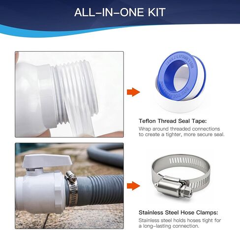 SP0729 2-way Econoline Ball Valve Compatible with Hayward Pool Filter, 1.5" MIP, 1.5" or 1.25" Hose Adapter, in Saudi Arabia