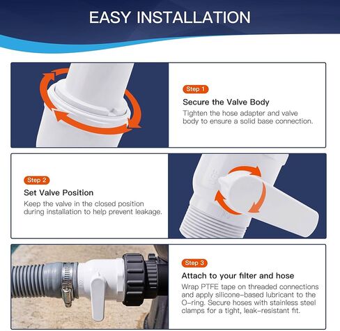 SP0729 2-way Econoline Ball Valve Compatible with Hayward Pool Filter, 1.5" MIP, 1.5" or 1.25" Hose Adapter, in Saudi Arabia