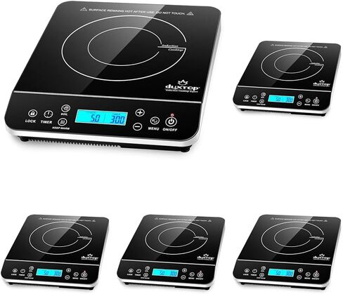 Duxtop Portable Induction Cooktop, 1800 Watts, Black 9610LS BT-200DZ & Professional Portable Induction Cooktop, Commercial Range Countertop Burner, 1800 Watts in Saudi Arabia