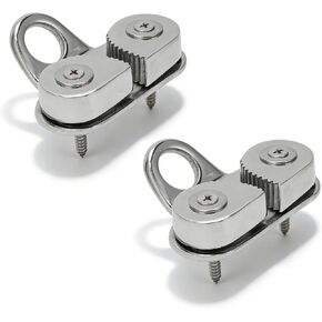 Yosoo Health Gear Boat Cam Cleat 2Pcs 316 الفولاذ المقاوم للصدأ Cam Cleat، Kayak Cam Cleat مع سلك حلقة رائدة Fairlead Cam Cleat للقارب، Cam Cleat لأحجام الحبل حتى 15 مم / 0.59 بوصة in Kuwait