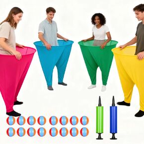Granny Pants Yard Game Set, 4 PCS Funny Backyard Lawn Game with 16 Bouncy Balls & 2 Pumps, Outdoor Party Games for Adults, Family Reunion Carnival Game, Fun Yard Games for Groups in Saudi Arabia