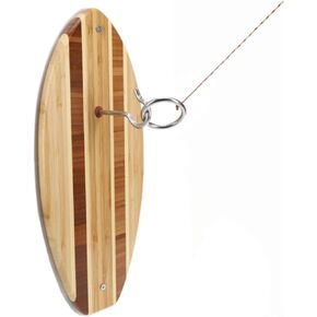 Pacific Shore Games Wooden Hook and Ring Game - Outdoor Games for Adults and Family, Ultimate Ring Toss Game, Ring Game on String for Man Caves, Game Room Walls, Bars, and Patios in Saudi Arabia